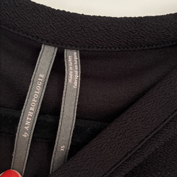 Anthropologie Structured Long-Sleeve Top in Black - Picture 7 of 8